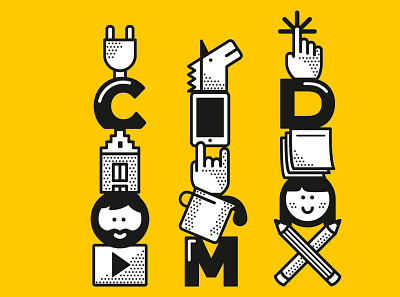 CMD amsterdam art direction colorful design fun icon set icons logo totem visual design visual identity