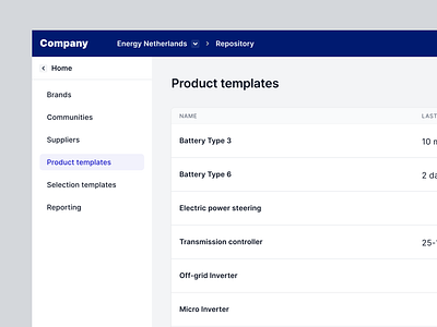 Energy project management tool breadcrumb button checkbox dropdown energy hover input list multi select selection sidebar text field ui