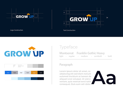 GROW-UP branding graphic design logo