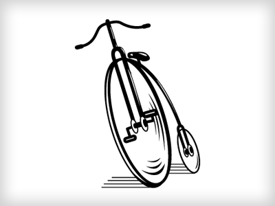 The Grand Race bikecycle black illustrator logo victorian vintage white
