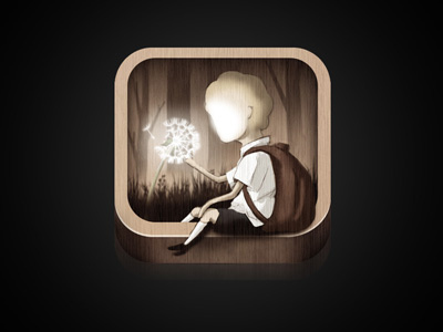 Dandelion Icon icon ipad illustration childrens book gothic forest dandelion boy school app
