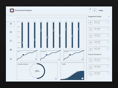 Dashboard UI/UX Design - 3D Effect