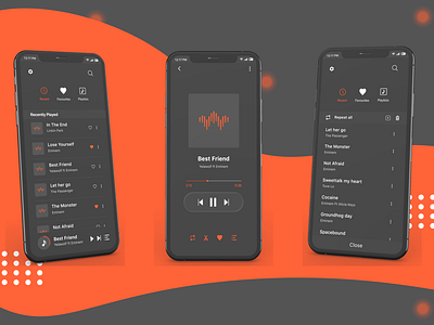 Music App Design - Mobile UI/UX Design
