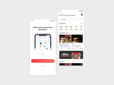 Food Ordering App UX/UI Design - Mobile App Design