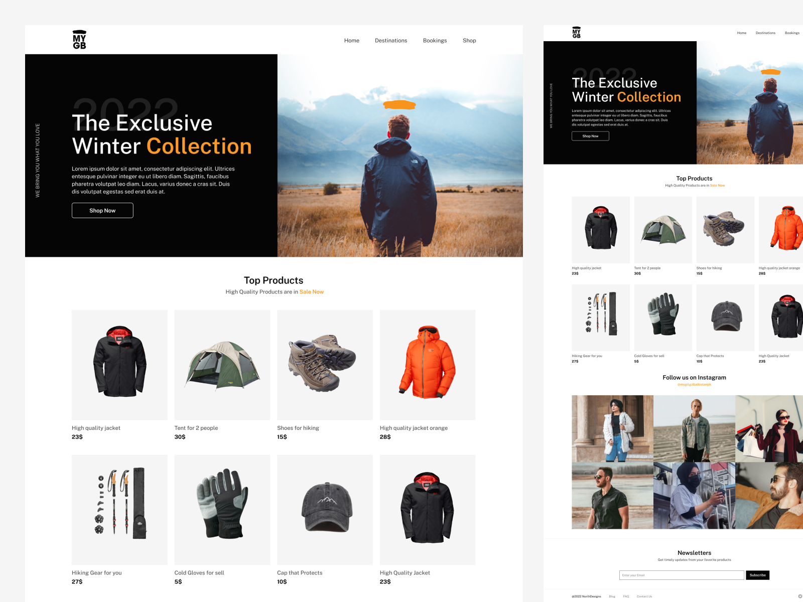 Online Store Landing Page Design by The North Designs on Dribbble