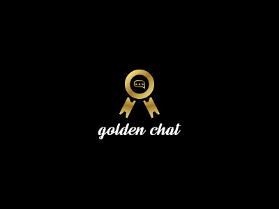 Golden Chat branding business company corporate creative design logo luxury nobality ornament professional real estate resort restaurant retro royal royalty silver vector vintage