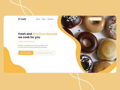 Donuts Store | Website Concept design donuts landing page minimal store ui ux web website