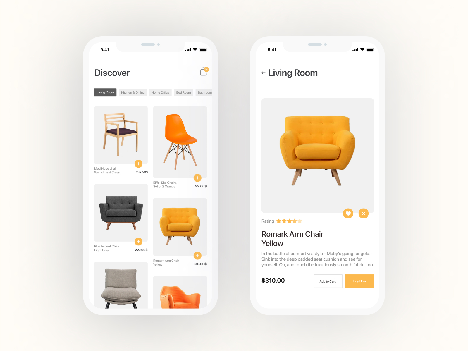 UI/UX Design Inspiration, Furniture App. by Mykhailo Velychko on Dribbble