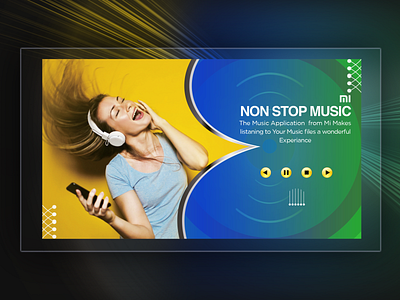 NON STOP MUSIC banner branding design flayer illustrator social media banner social media design vector