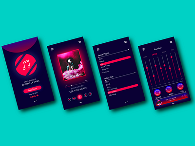 UI Design For Music Applications app design ui uiux
