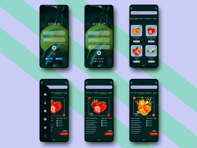 Fruits Delivery Mobile App UI Design