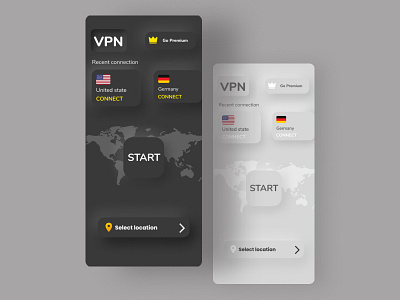 VPN neumorphism app app app design design designs figma figmadesign ui ui ux uidesign uiux