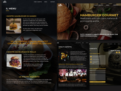 Hamburger Gourmet Website sample 2020 design food hamburger ui ux web web design website