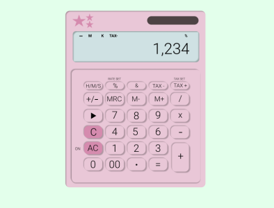 Elle Woods calculator daily004 dailyui pink