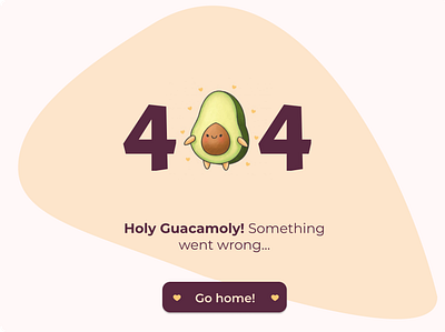 404 Page 404 page avocado dailyui