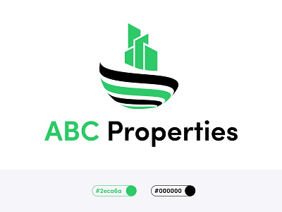 ABC Properties construction logo illustrator logo design vector illustration