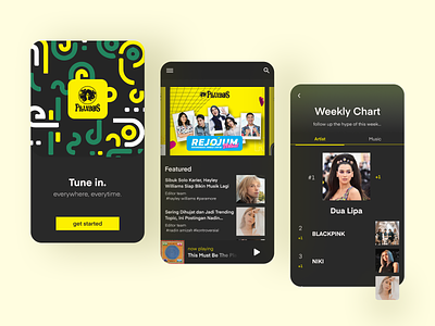 PramborsFM Radio App Redesign android app app design applicaiton ios minimal mobile redesign redesigned ui ux