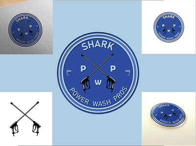 Shark Power Wash Pros attractive logo branding design graphicsdesign illustration logo logodesign logodesigner minimalist logo modren logo postdesign