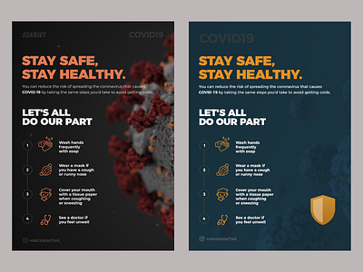 Covid-19 Awareness Posters branding graphic design logo ui