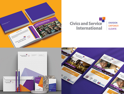 Civics and Service International Brand guidelines 2021 brand identity branding design logo logo refreash logodesigner non profit volunteering