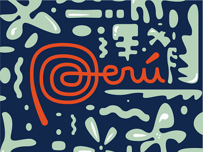 Peru design doodle hand lettering illustration peru sketch travel typography vector