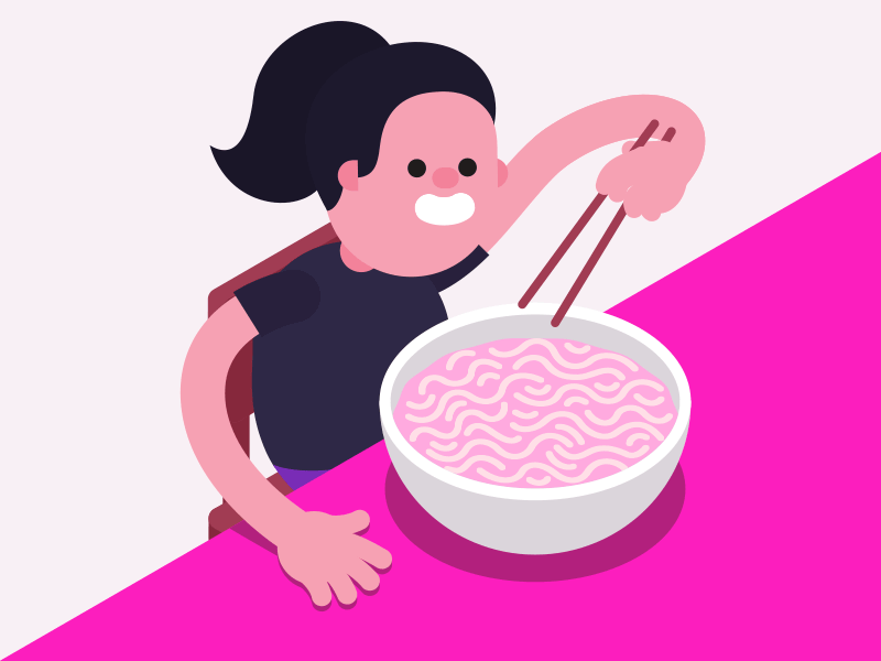 Noodles by James Curran on Dribbble