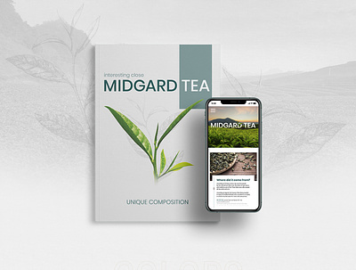 landing page Midgard tea branding colorful interaction interface key visual product design tool retouch travel typography ui ux web design природа
