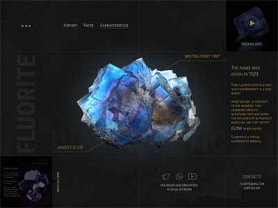 Fluorite branding interaction interface key visual retouch typography ui ux web design наука