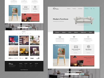 Furniture-Website adobe xd furniture ui design website