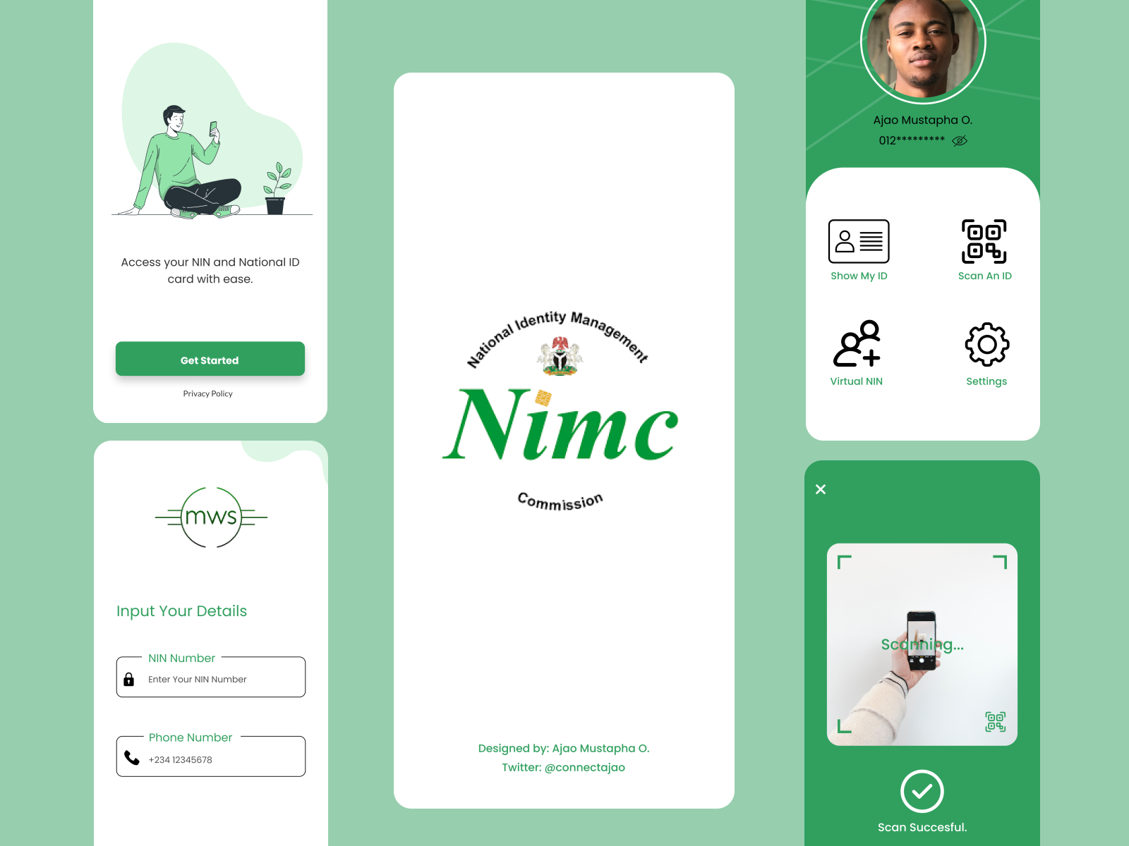 Nimc App Design By Ajao Mustapha On Dribbble