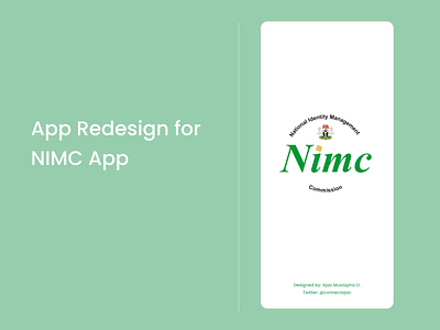 NIMC App Design app appdesign design illustration typography ui ux vector