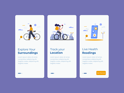 Cycling App Design app appdesign art branding design graphic design illustration minimal ui ux