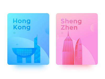 Illustrations of city landmarks 01