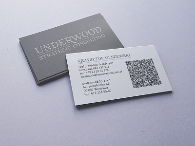 Underwood - business card branding business card logo stationery typography