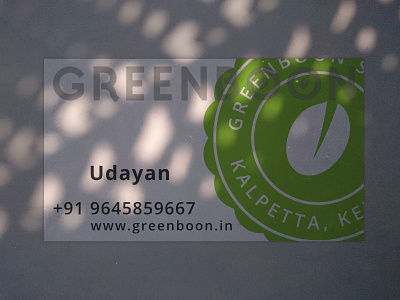GREENBOON Business Card boon businesscard graphicdesign green greenboon
