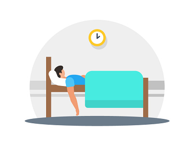 sleep time design flat icon illustration logo ux vector