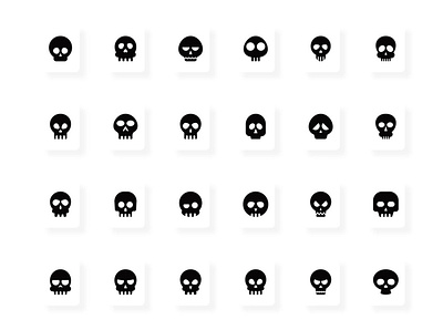 Skulls symbols app icon illustration minimal symbols ui