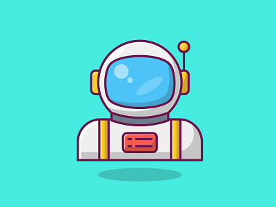 Astronaut branding design graphic icon illustration vector