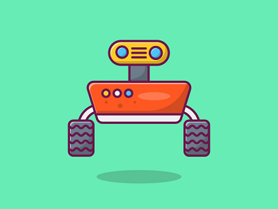 Mars Rover branding graphic icon illustration vector