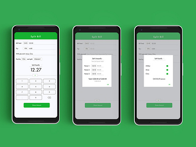 Split Bill Calculator: UI Design