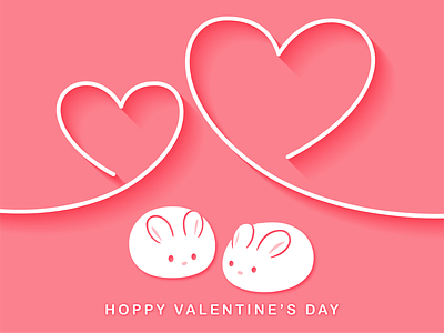 Hoppy Valentine's Day adobe adorable lovely art artist artwork bunny buns cute design dribbbleweeklywarmup icon illustration illustrator logo love lovely puns valentines valentinesday vector