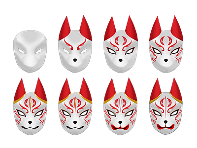 Blood Moon Kitsune Mask by Anthey C on Dribbble