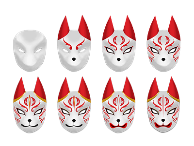 Blood Moon Kitsune Mask
