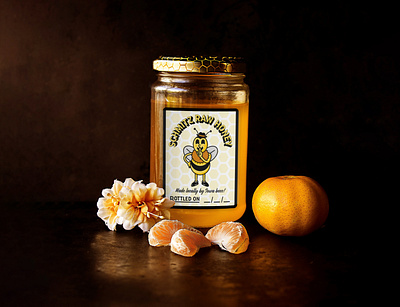 Schmitz Honey Label agriculture bee branding design farming food label graphic design honey illustration logo nature nature illustration vector