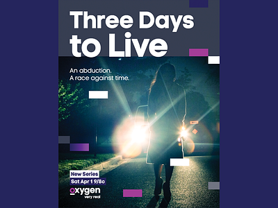 Three Days to Live Key Art adobe creative cloud crime design entertainment graphic design holidays illustrator key art oxygen photoshop television