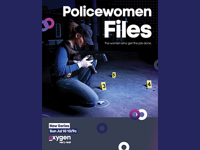 Policewomen Files Key Art adobe creative cloud crime design entertainment graphic design illustrator key art oxygen photoshop television