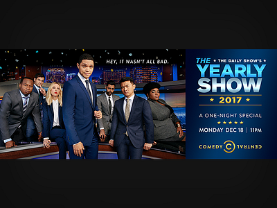 The Daily Show: The Yearly Show LA Billboard adobe creative cloud billboard comedy comedy central design entertainment graphic design key art photoshop print television the daily show