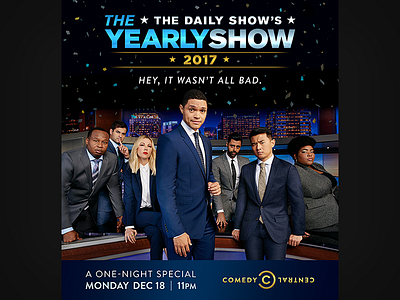 The Daily Show: The Yearly Show New York Billboard adobe creative cloud billboard comedy comedy central design entertainment graphic design key art photoshop print television the daily show