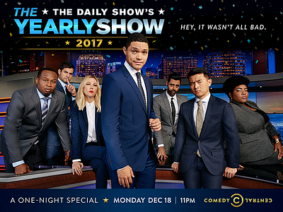 The Daily Show: The Yearly Show New York Subway 2-sheet adobe creative cloud comedy comedy central design entertainment graphic design key art photoshop print subway 2 sheet television the daily show