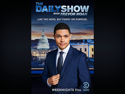 The Daily Show: April 2018 Campaign Hollywood Billboard adobe creative cloud billboard comedy comedy central design entertainment graphic design photoshop print television the daily show